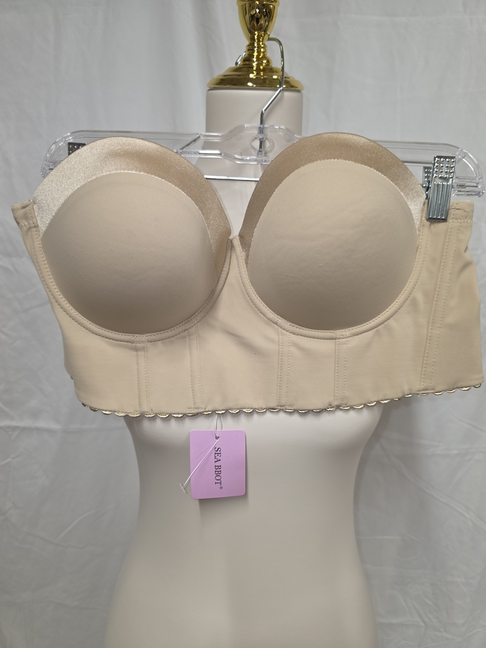 Strapless Longline Bra — Nude/Beige NWT 36C